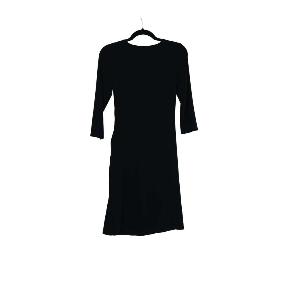 White House Black Market Womens Draped Ruched 3/4 Sleeve Wrap Midi Dress Size XS - Picture 2 of 10